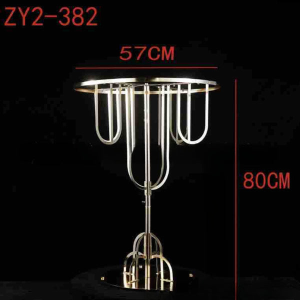 Wedding props party decoration New wedding flower rack wedding main table center gold detachable table flower device Hotel stage decoration road flower rack