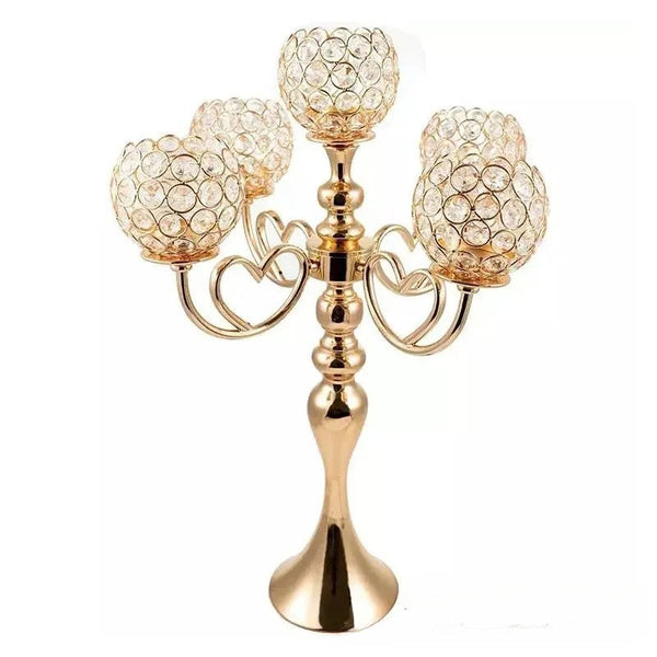 Wedding props party decoration  New wedding 5-head candlestick props. European style creative light luxury ornaments. wedding center dining table decoration