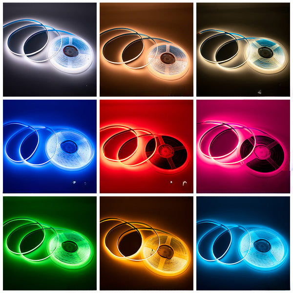 Wedding props party decoration COB light strip with 12V light luxury low-voltage wine cabinet self-adhesive soft light strip 2835 lines. flexible illusory LED dual color flowing water
