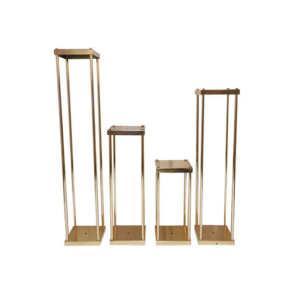 Wedding props party decoration  New Wedding Props Square Frame Electroplating Gold Geometric Road Flower Trigger Stage Shelf Interior Decoration Decoration