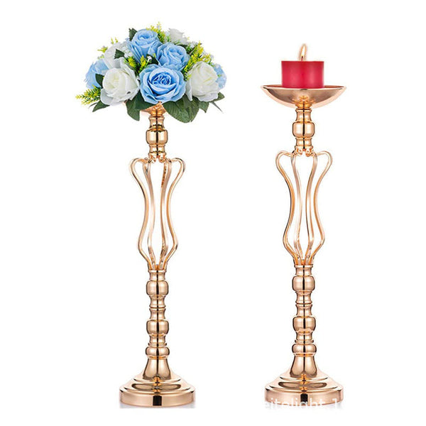 Wedding props party decoration Table flower vase. European style iron and gold candlestick. main table flower rack. sign in table decoration. wedding ornaments