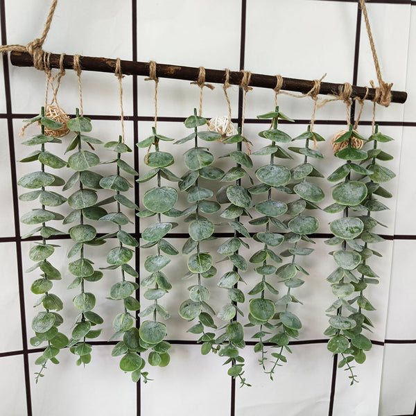Wedding props simulation flowers simulation green plants eucalyptus leaves artificial eucalyptus leaves hanging welcome house number wall hanging accessories