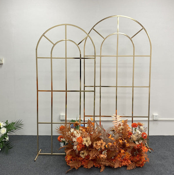 Wedding props party decoration. iron art decoration. arched door. forest style wedding scene layout. stage background. shelf. grid screen
