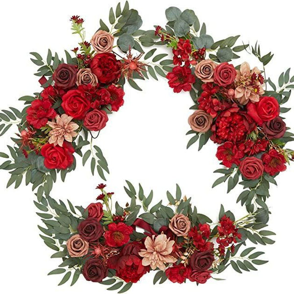 Wedding props door simulation floral three-piece set welcome flower line door lintel water sign artificial flower wedding decoration